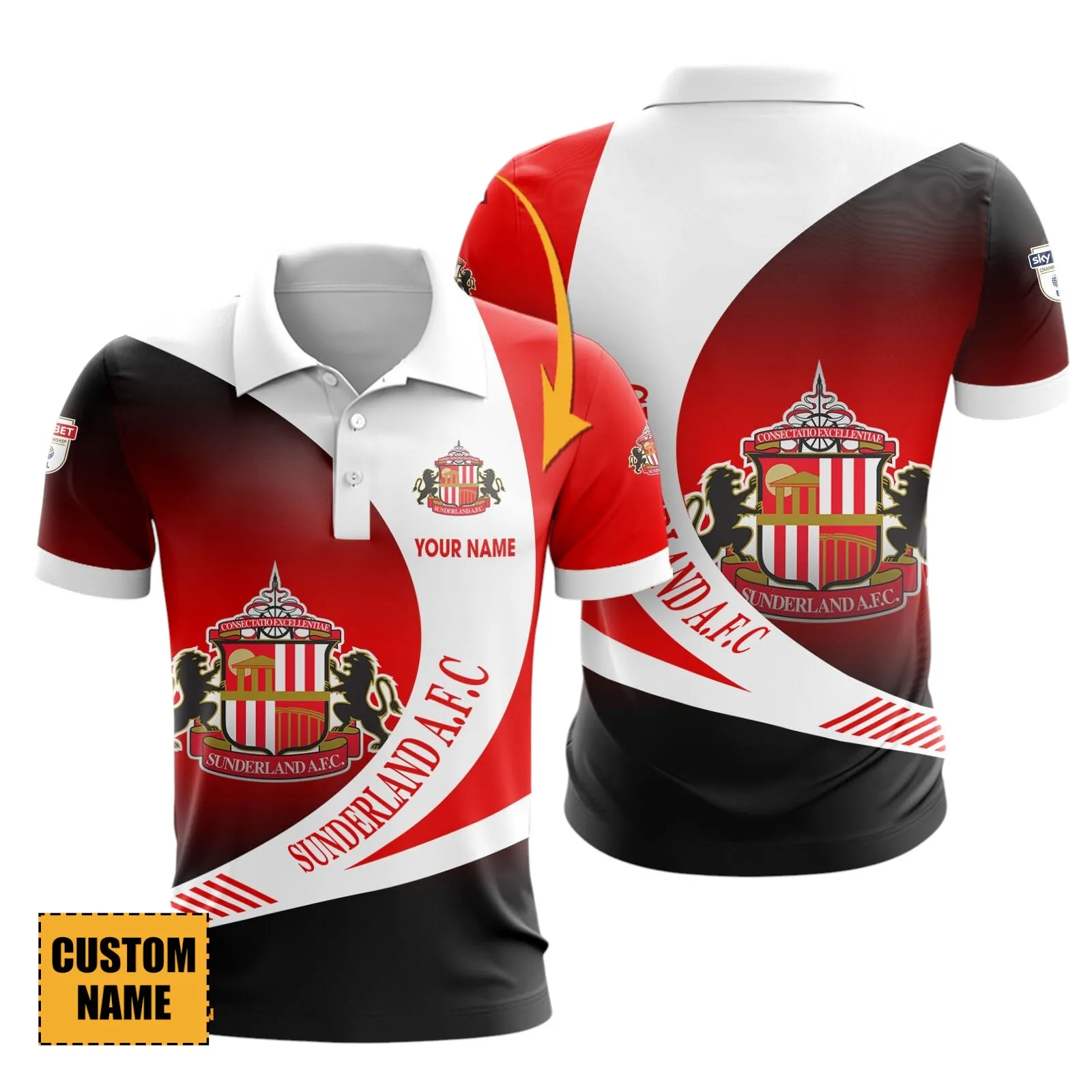 UK Soccer Club Polo Shirt, Full Print Design Button Shirt For Fan Sport EPL890