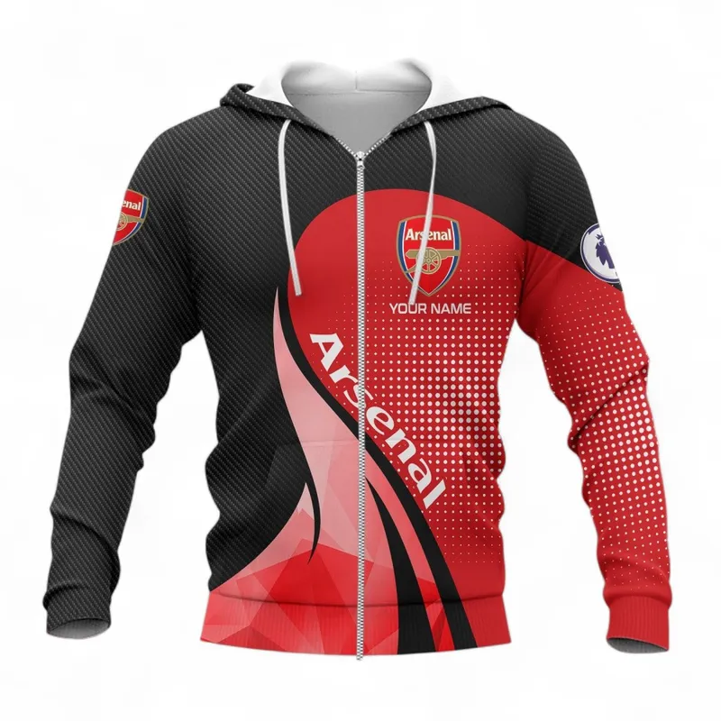 UK Soccer Club Zipper Hoodie, All Over Print Hoodie For Sport Lovers EPL126