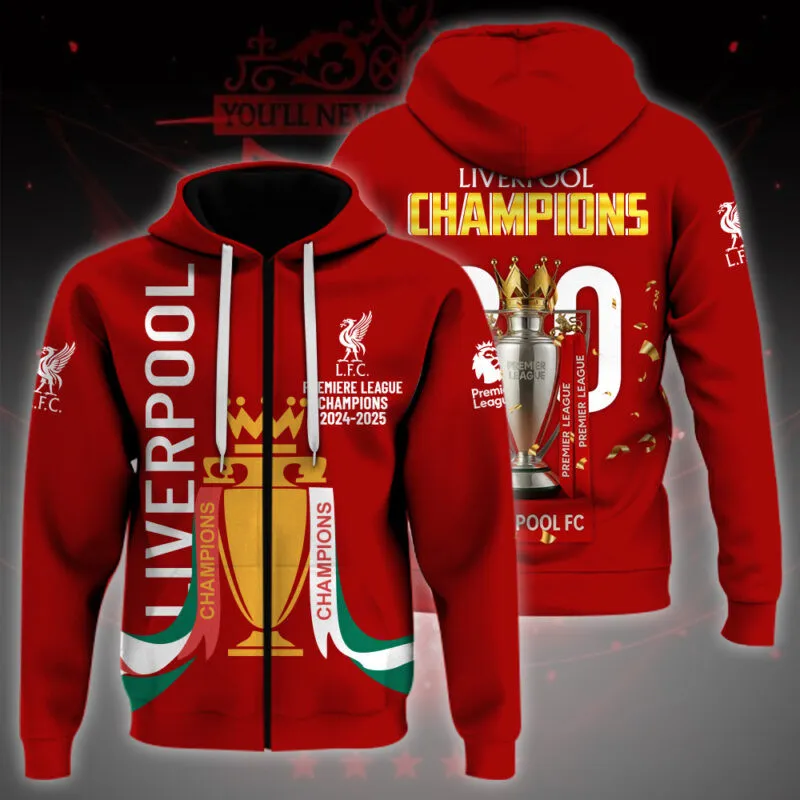 Red Spirit Crew Zipper Hoodie, Athletic Fan Full-Zip Hoodie EPL140100225022