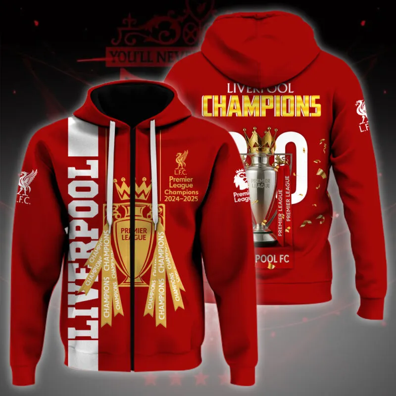 Anfield Faithful Zipper Hoodie, Game Day Full-Zip Hoodie EPL140100225023