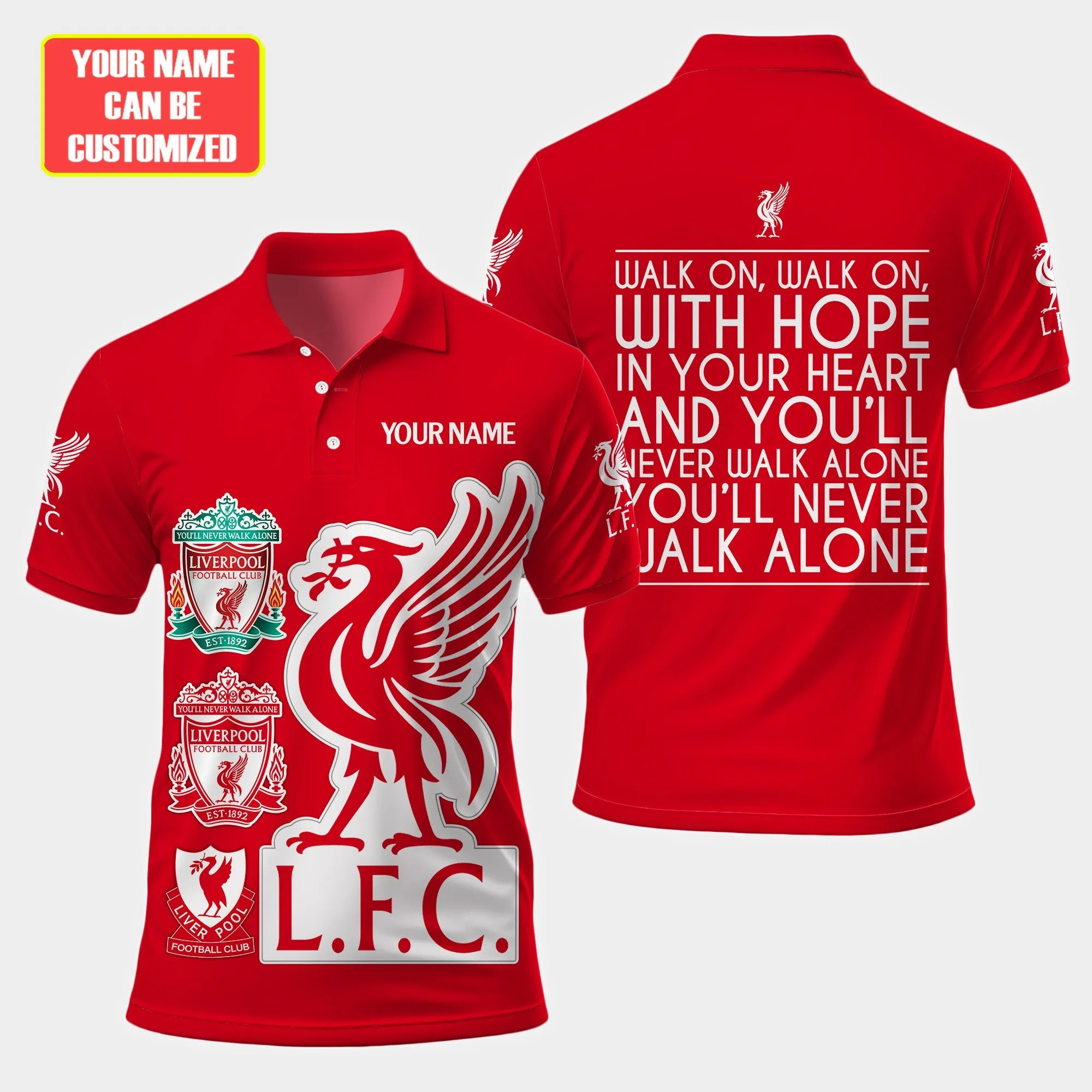 Red Loyalists Polo Shirt, Supporter Style Polo Shirt EPL140100225033 - Image 2