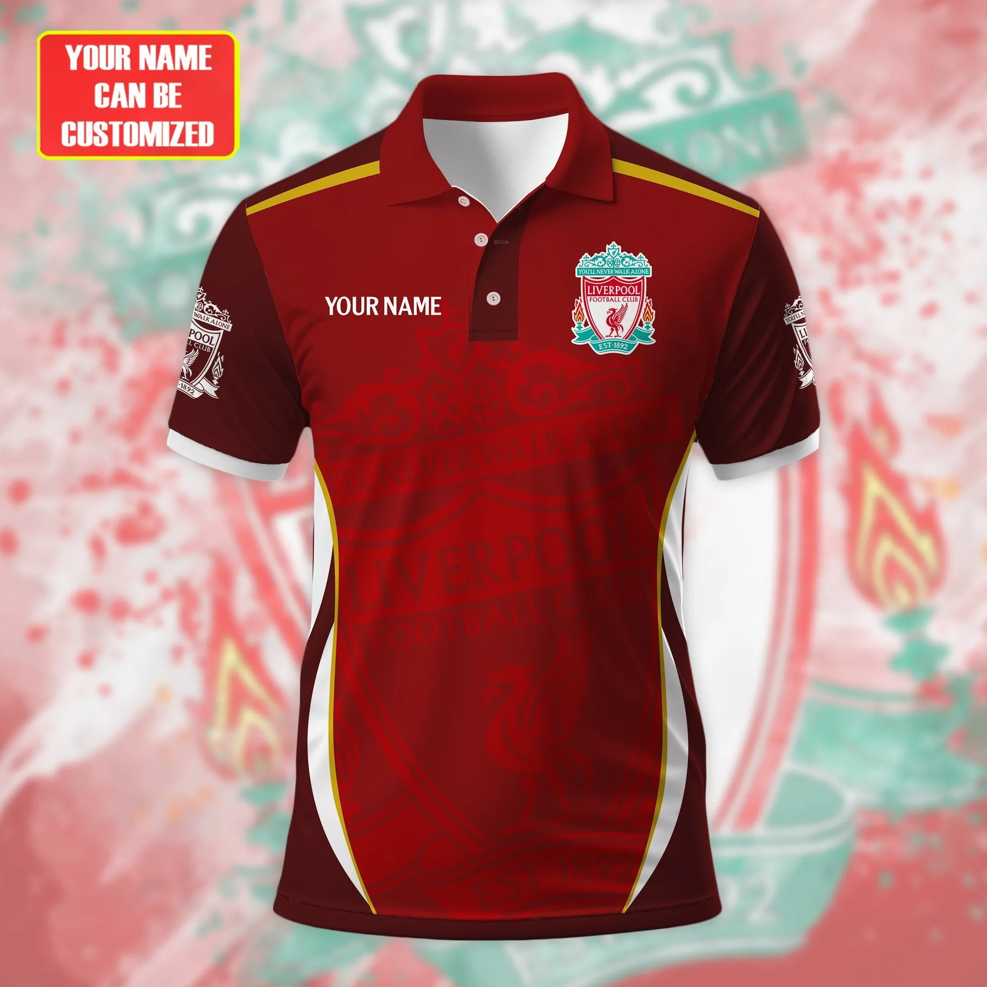 Scouse Red Pride Polo Shirt, Custom Supporter Polo Shirt EPL140100225048 - Image 3