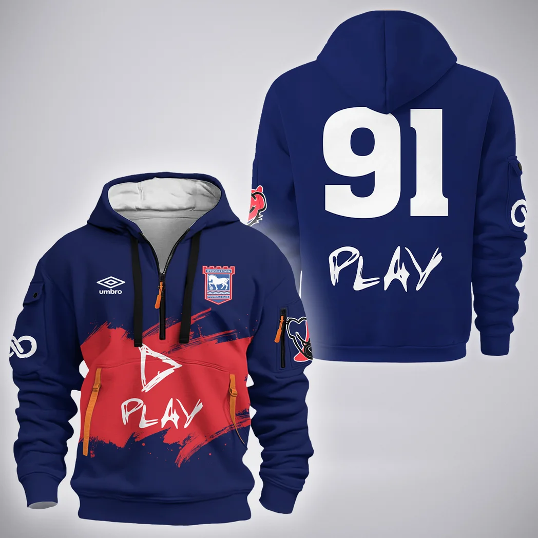 Claret Shirt Pride Hoodie Half Zip 3D, Streetwear Fan Hoodie HVN1302