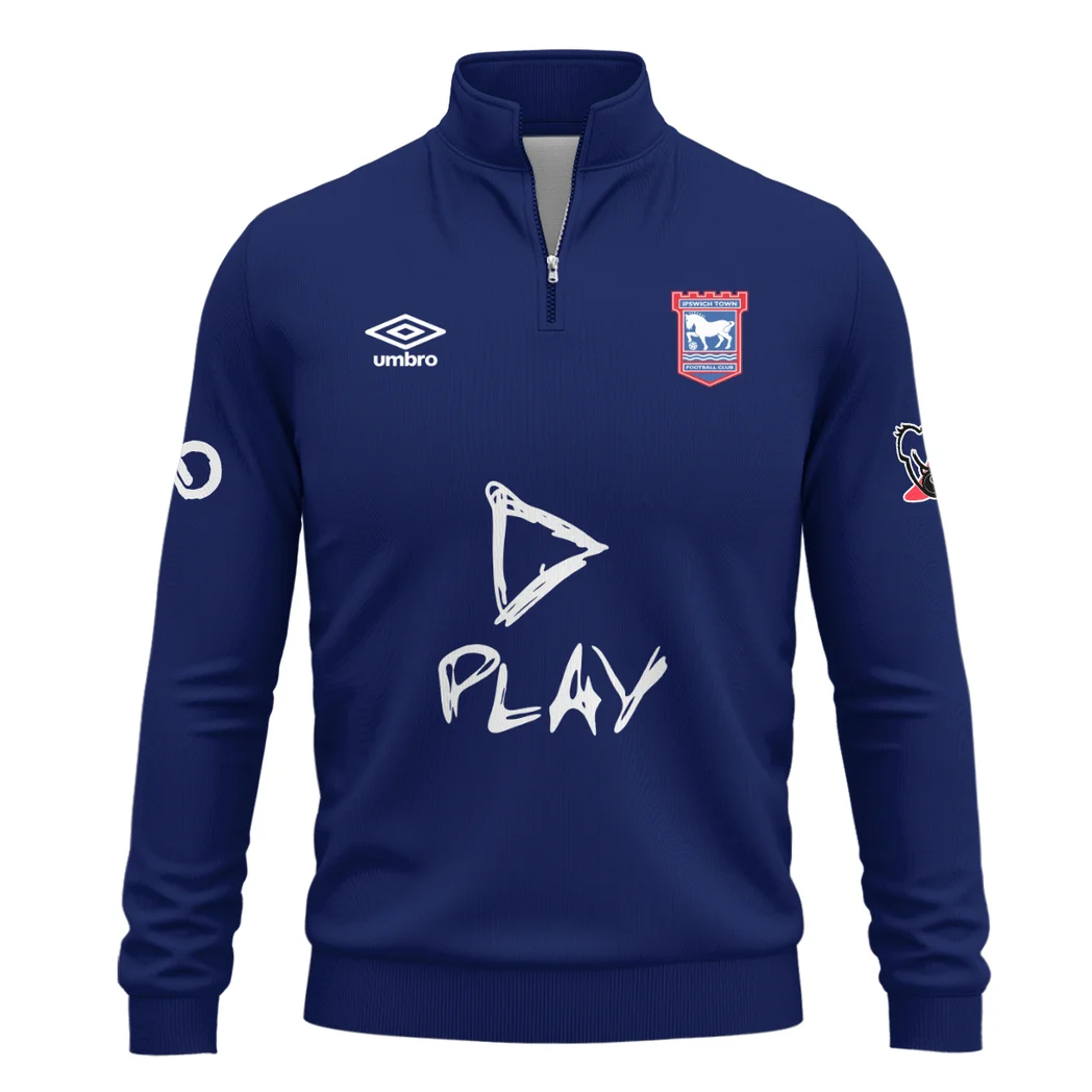 Football Pride Quarter-Zip Sweatshirt, Supporter Style Quarter-Zip Comfort HVN1303 - Image 2