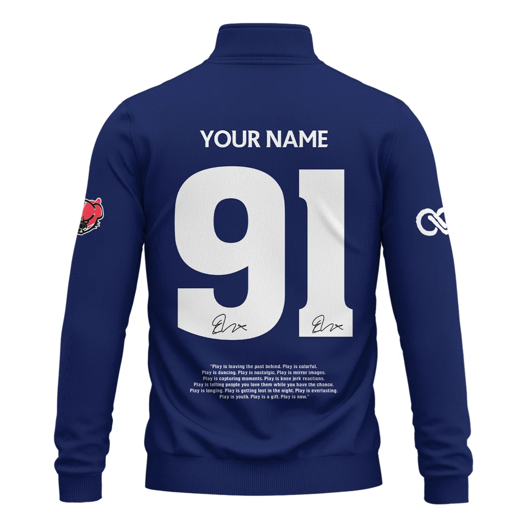 Football Pride Quarter-Zip Sweatshirt, Supporter Style Quarter-Zip Comfort HVN1303 - Image 3