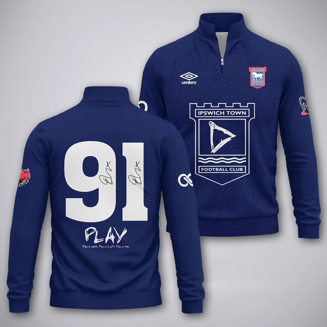 Blue Shirt Support Quarter-Zip Sweatshirt, Sport Lifestyle Quarter-Zip Wear HVN1305