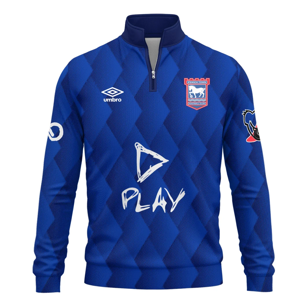 Suffolk Blue Squad Quarter-Zip Sweatshirt, Sport Fan Quarter-Zip Style HVN1307 - Image 2