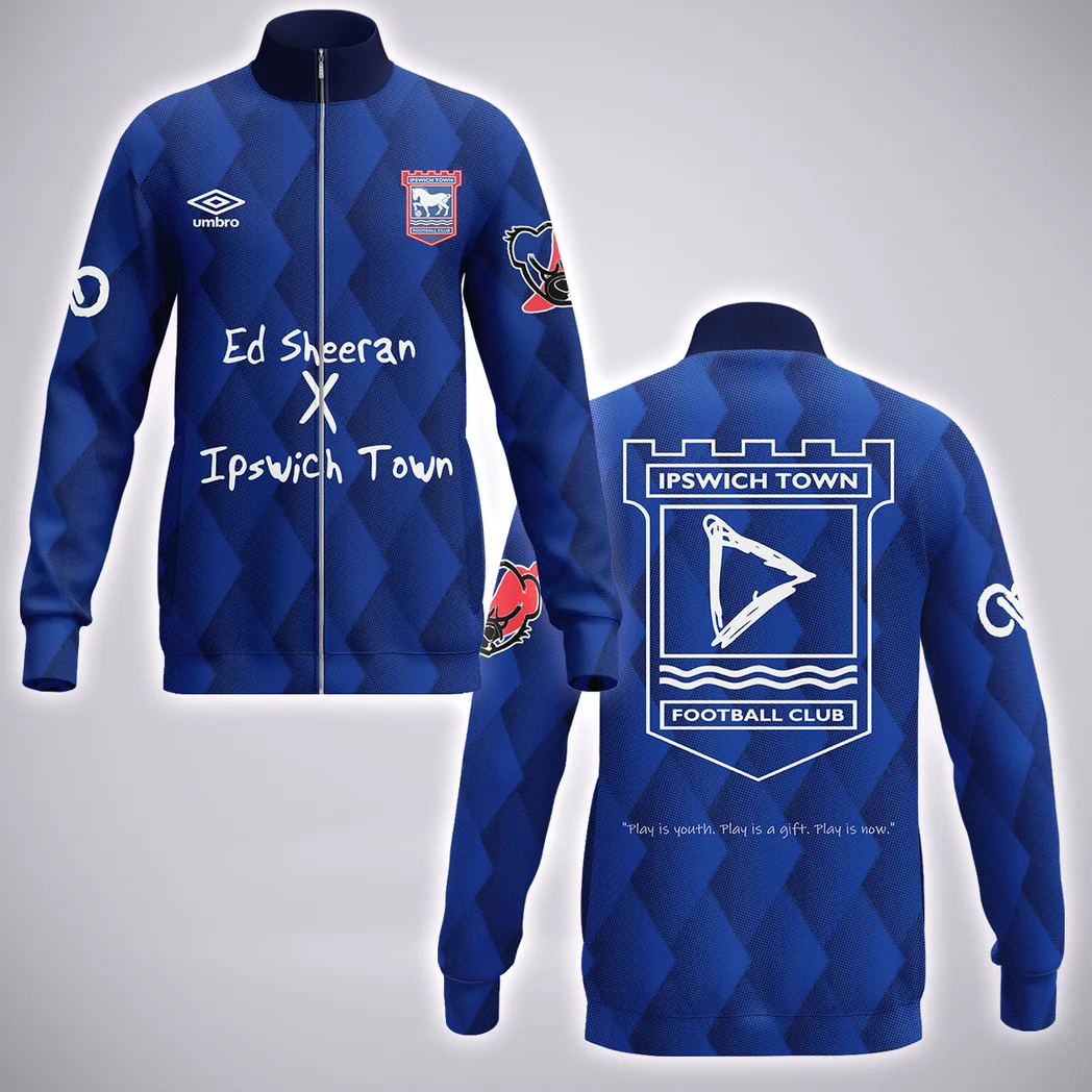 Blue Shirt Support Stand Collar Jacket, Lightweight Comfort Jacket for Loyal Fans HVN1308