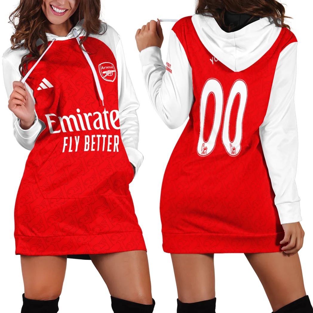 Gunners Pride Hoodie Dress, Athletic Spirit Hoodie Dress HVN1315AR