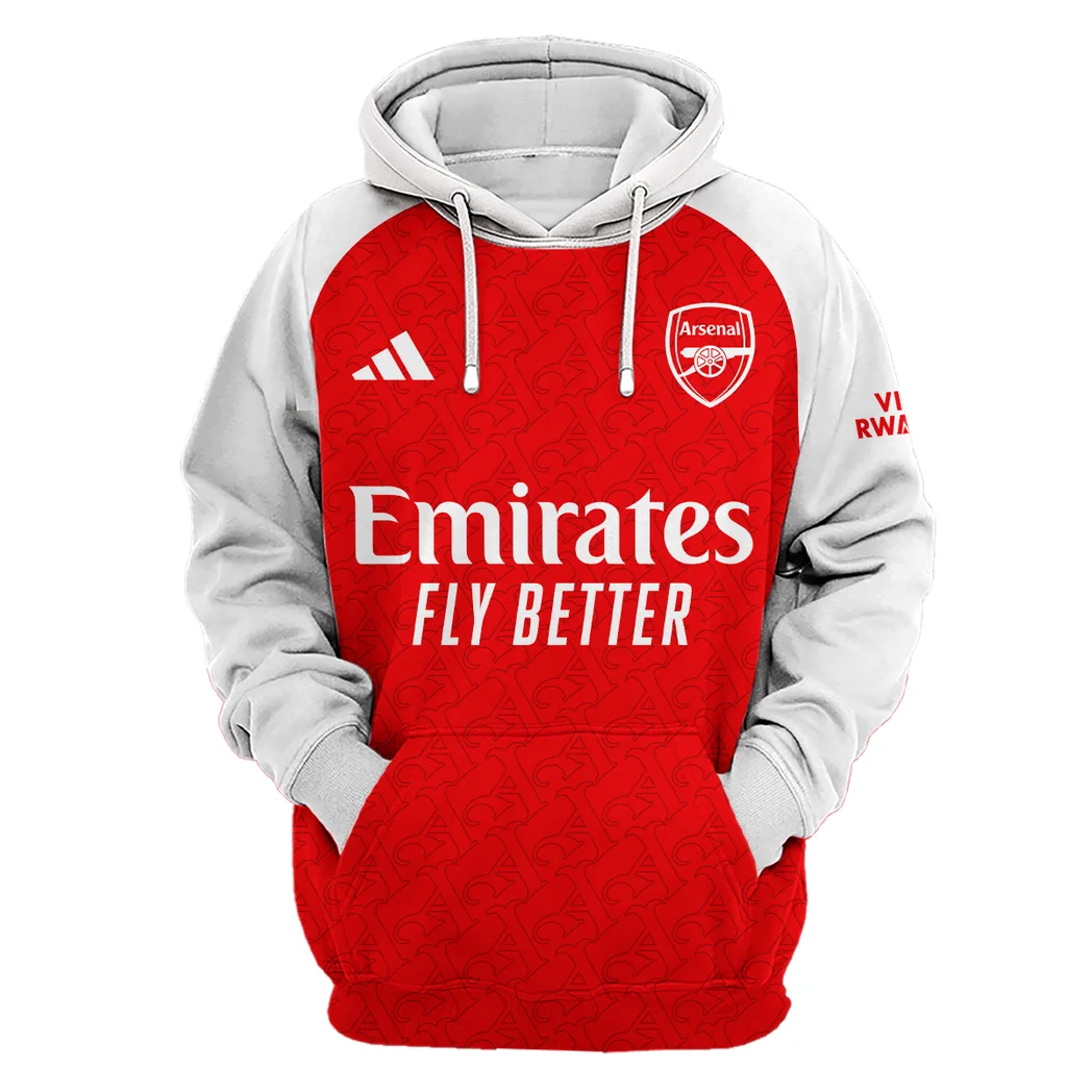 English Red Side Hoodie Exclusive Logo, Everyday Road Comfort Hoodie HVN1315AR - Image 2