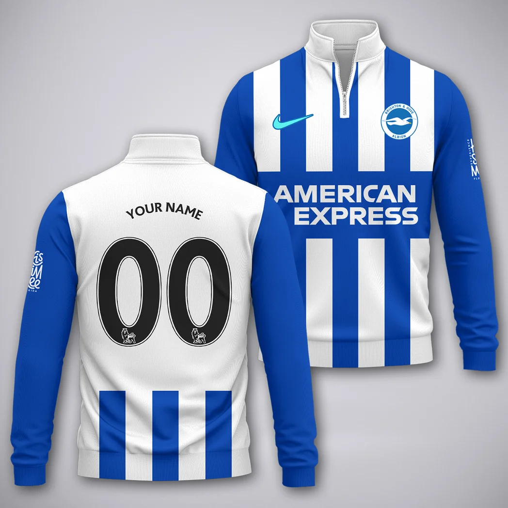 Coastal Blue Spirit Quarter-Zip Sweatshirt, Modern Sport Fan Sweatshirt HVN1315BH