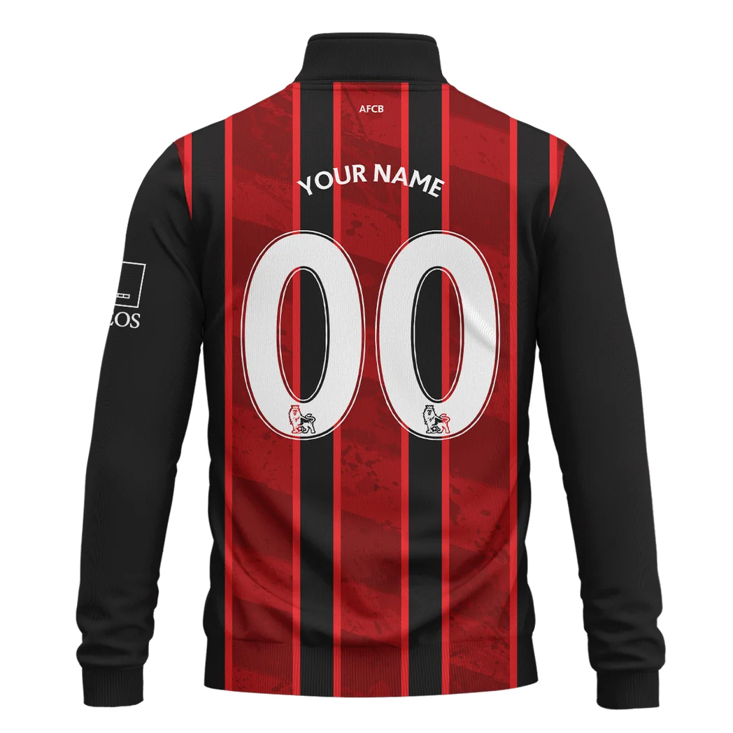 Red Coastal Fans Quarter-Zip Sweatshirt, Sport Fan Quarter-Zip Style HVN1315BO - Image 3