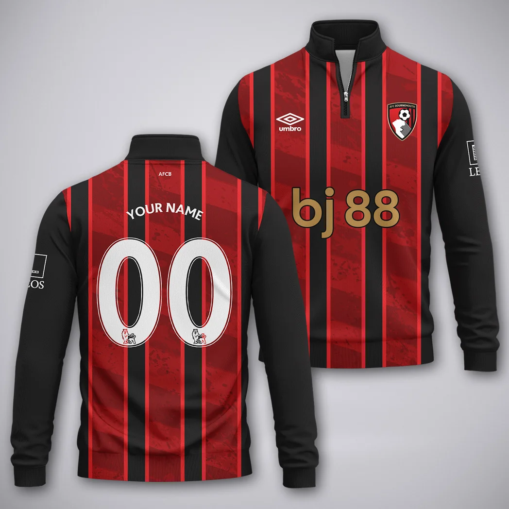 Red Coastal Fans Quarter-Zip Sweatshirt, Sport Fan Quarter-Zip Style HVN1315BO