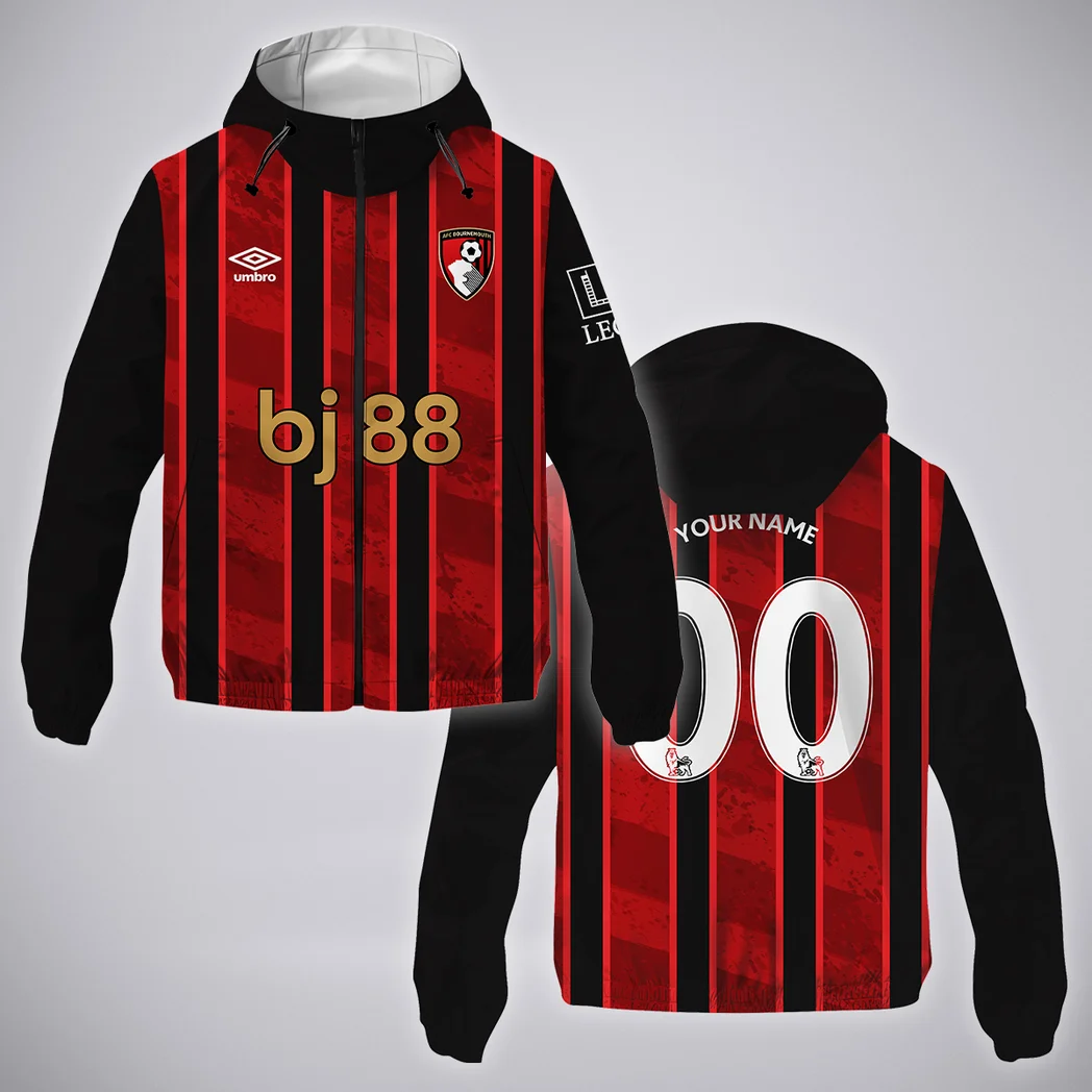 English Blue Faithful Windbreaker Jacket, Sporty Fan Waterproof HVN1315BO