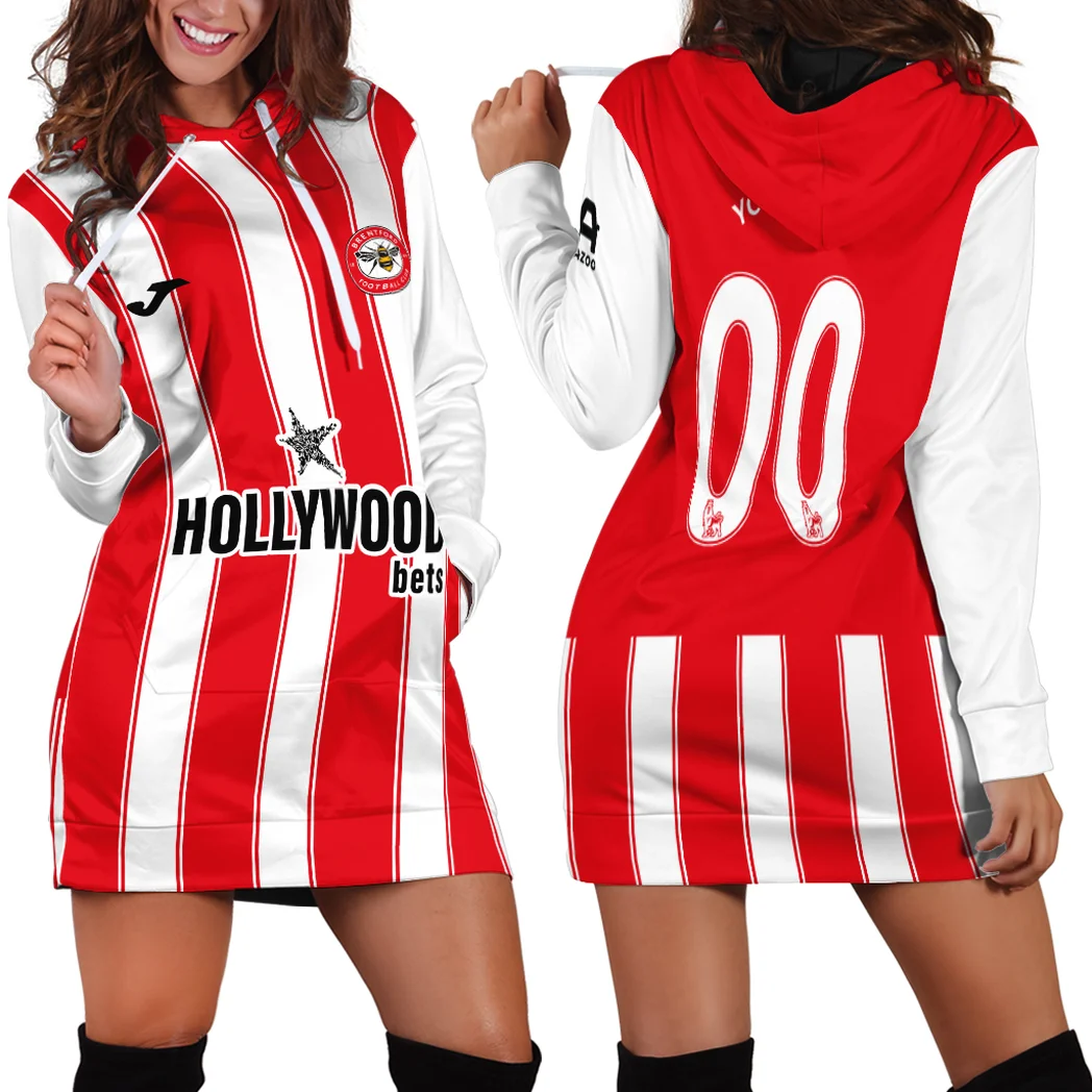 Bee Army Hoodie Dress, Graphic Fan Hoodie Dress HVN1315BR