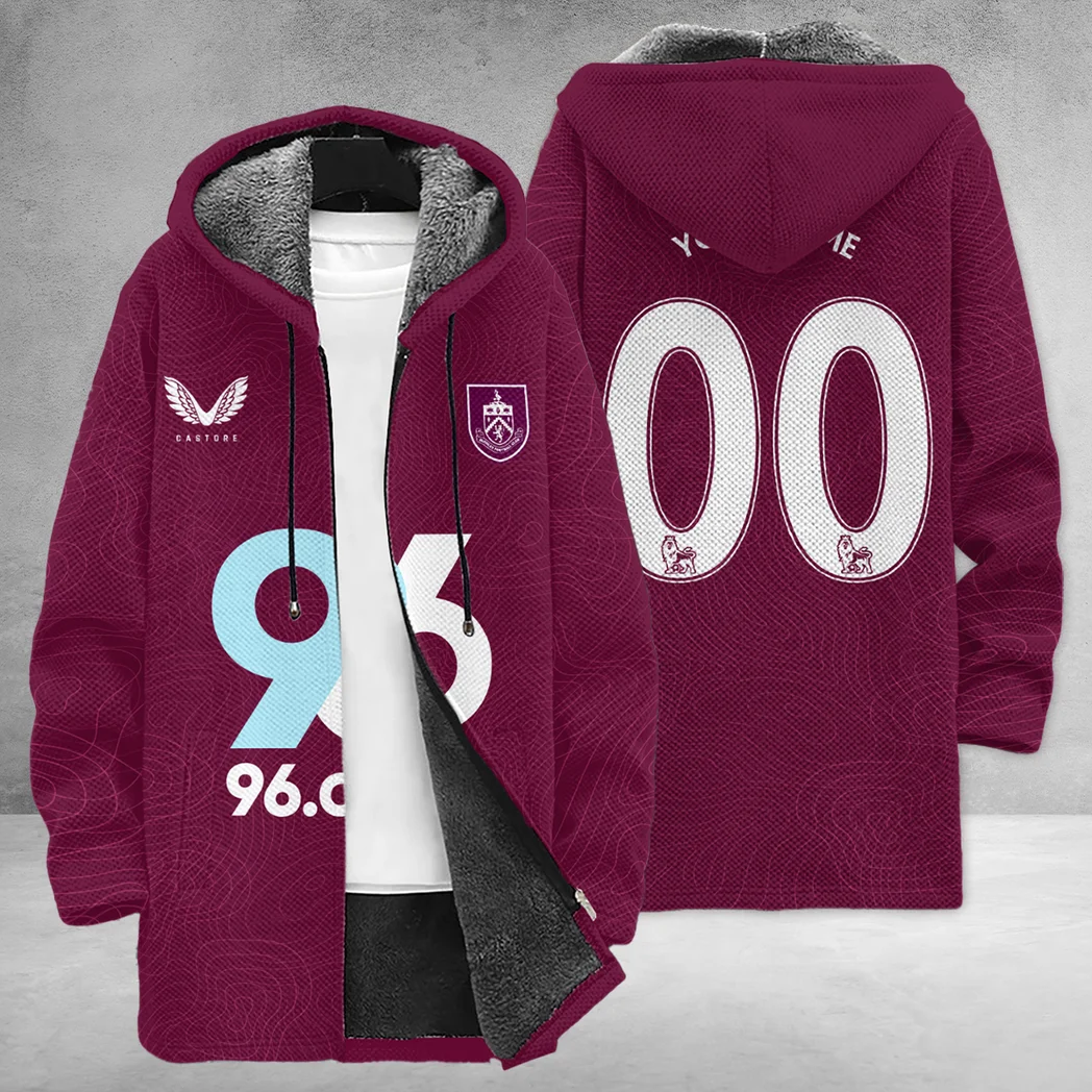 English Claret Side Fleece Windbreaker Jacket, All-Season Fan Jacket HVN1315BU