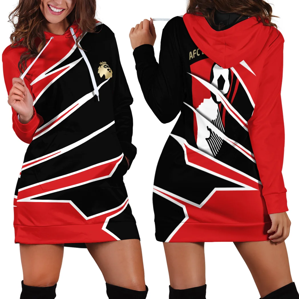 Coastal Football Pride Hoodie Dress, Classic Women's Hoodie Dress HVN1316BO