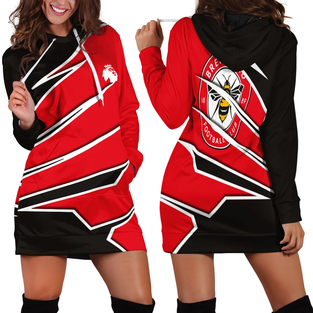 Buzzing Supporters Hoodie Dress, True Supporter Hoodie Dress HVN1316BR