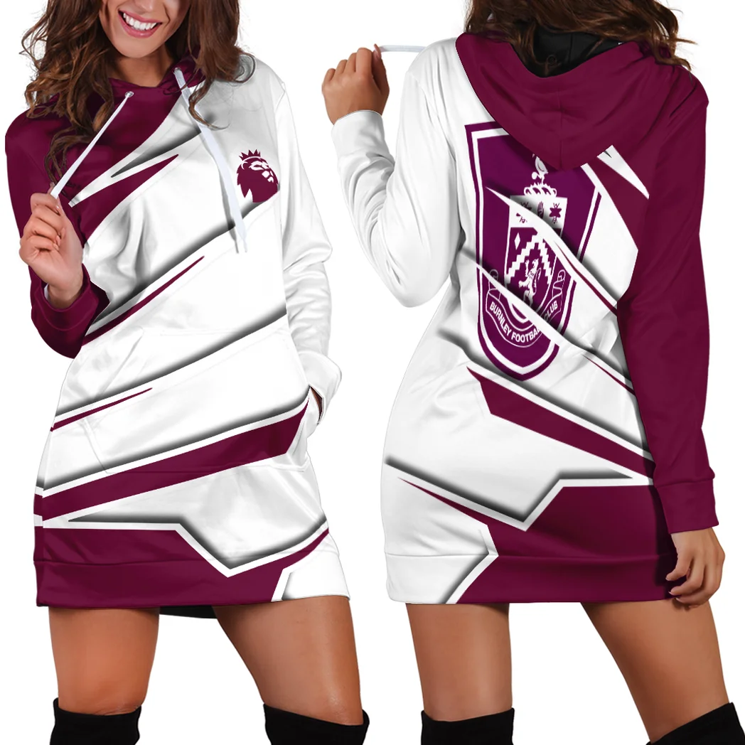 Red & Claret Spirit Hoodie Dress, Streetwear Women's Hoodie Dress HVN1316BU