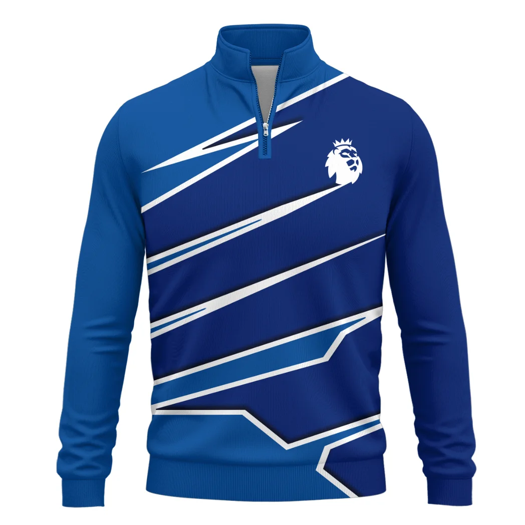 London Blue Army Quarter-Zip Sweatshirt, Athletic Stretch HVN1316CH - Image 2