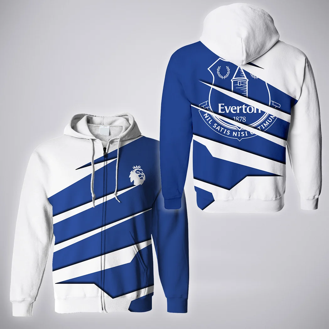 Historic Blue Fans Zipper Hoodie, Active Spirit Hoodie HVN1316EV