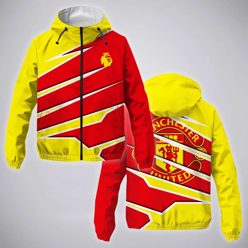 Red Shirt Side Windbreaker Jacket , Fan Pride Jacket HVN1316MU