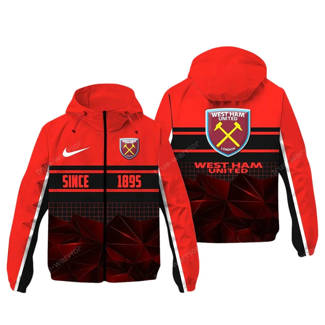 Bordeaux-Blauer Stolz Windbreaker Jacket, Everyday Sports Fan Jacket SPO072 - Red