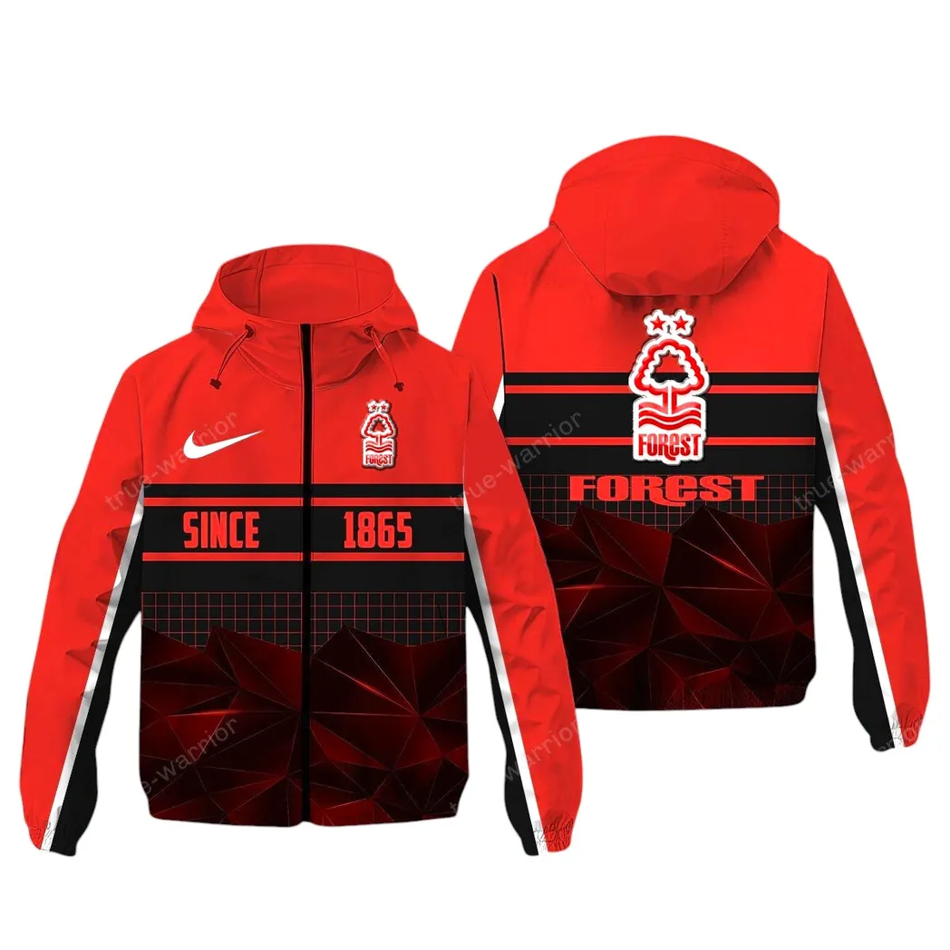 English Red Faithful Windbreaker Jacket, Passionate Fan Waterproof SPO072 - Red