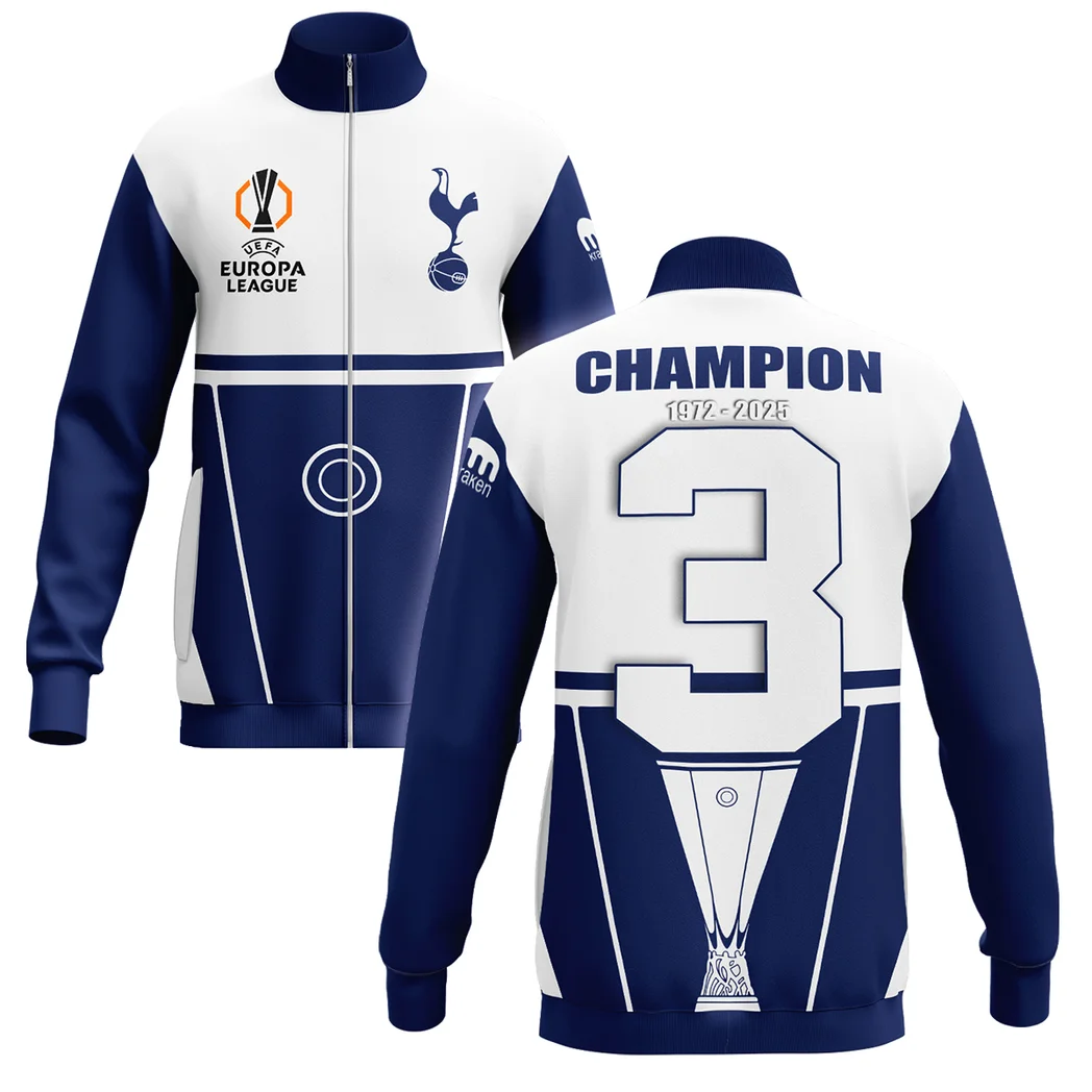 English White Side Stand Collar Jacket, Durable Style Jacket for Supporters HVN1014C2