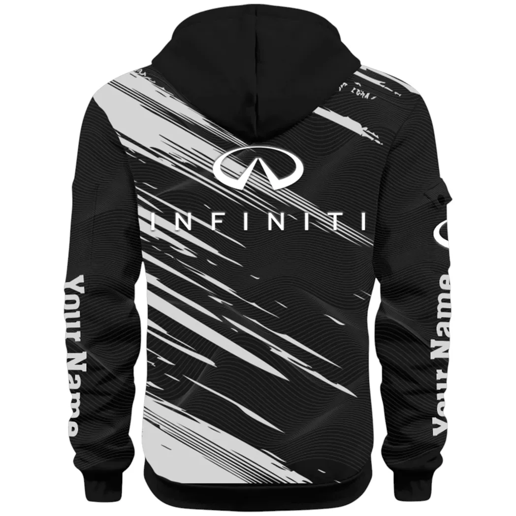 Executive Car Hoodie Half Zip 3D, Lightweight & Casual Comfort Hoodie CAR514 - Black - Image 3