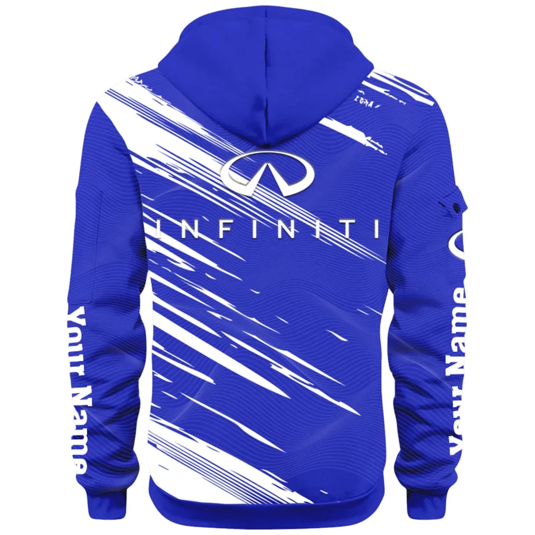 Executive Car Hoodie Half Zip 3D, Lightweight & Casual Comfort Hoodie CAR514 - Blue - Image 3