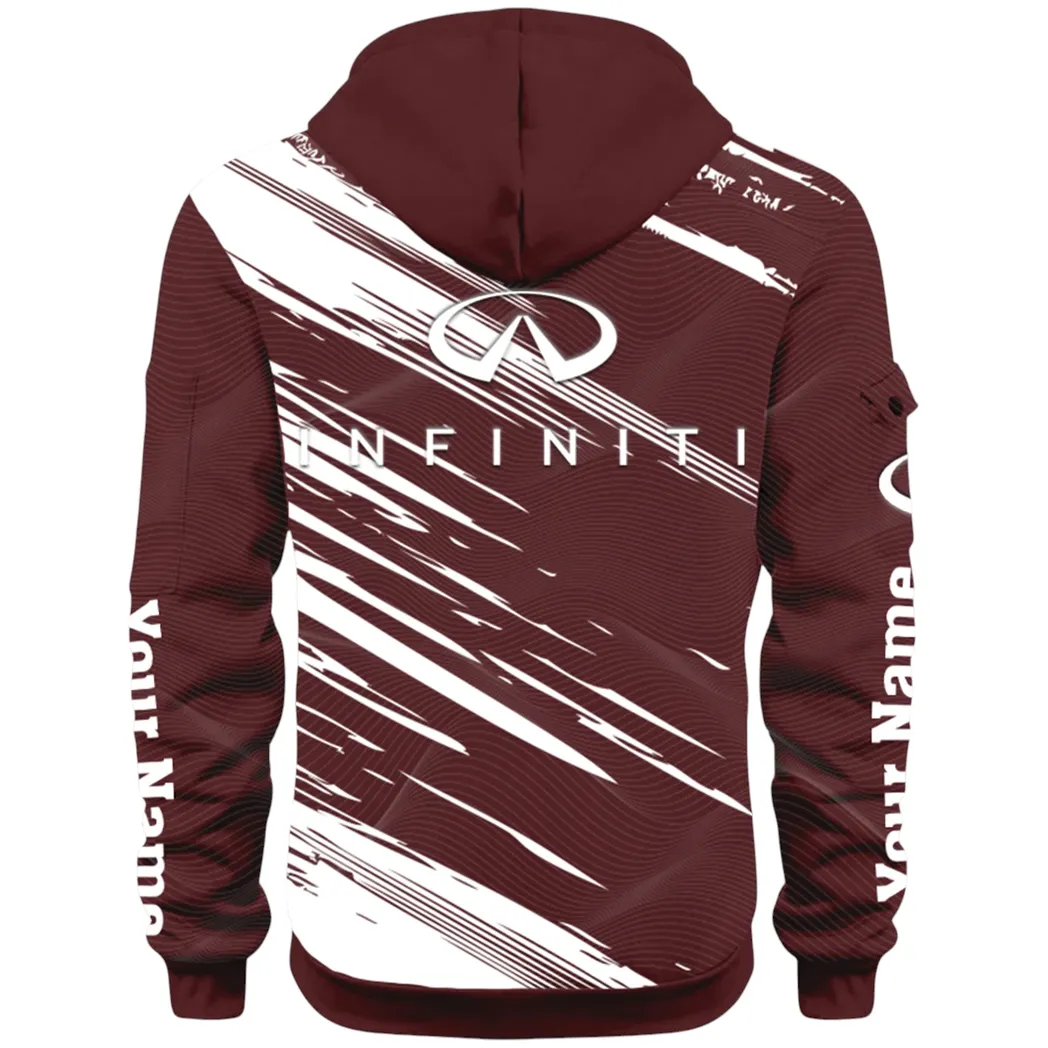 Executive Car Hoodie Half Zip 3D, Lightweight & Casual Comfort Hoodie CAR514 - Dark Red - Image 3