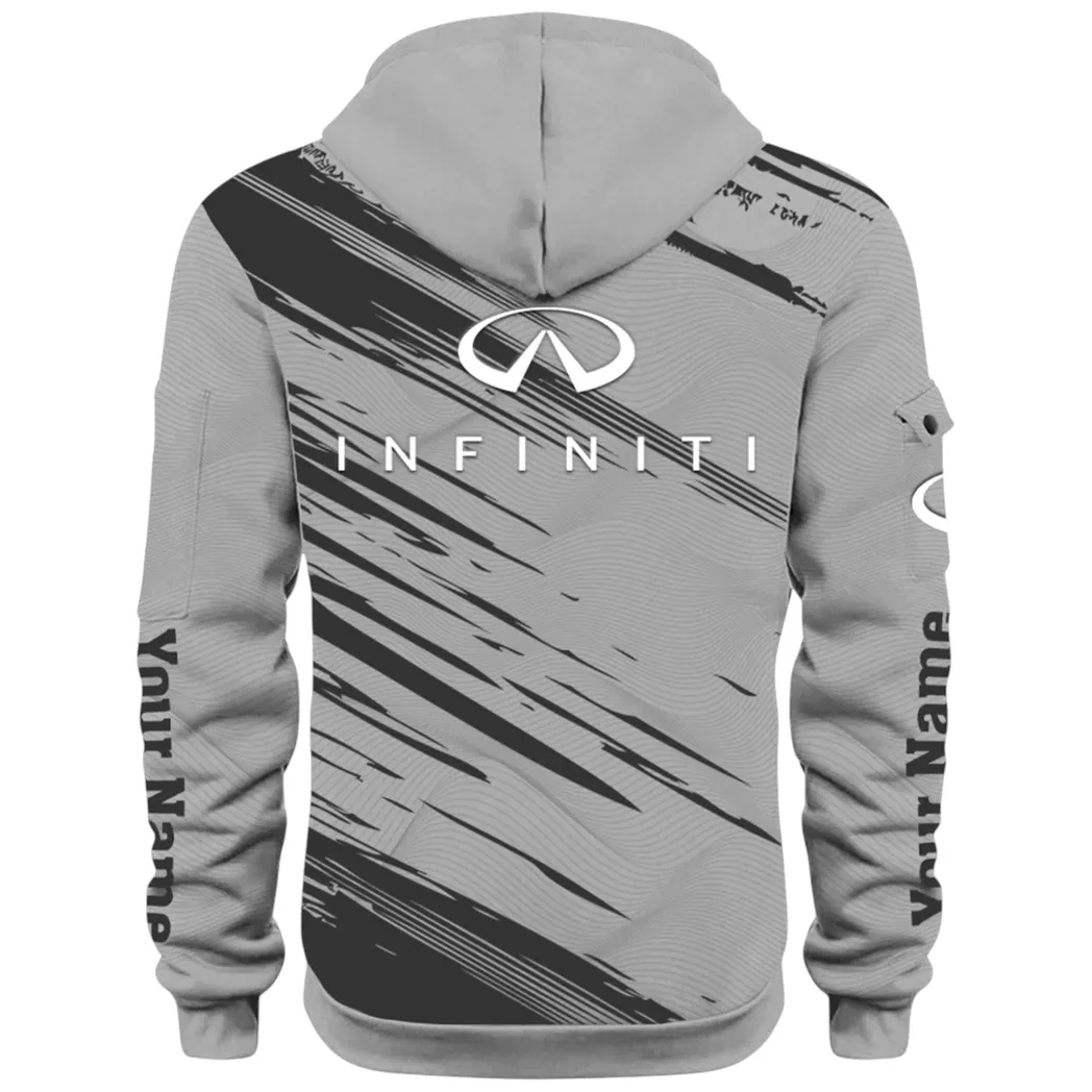 Executive Car Hoodie Half Zip 3D, Lightweight & Casual Comfort Hoodie CAR514 - Gray - Image 3