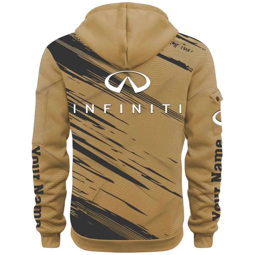 Executive Car Hoodie Half Zip 3D, Lightweight & Casual Comfort Hoodie CAR514 - Khaki - Image 3