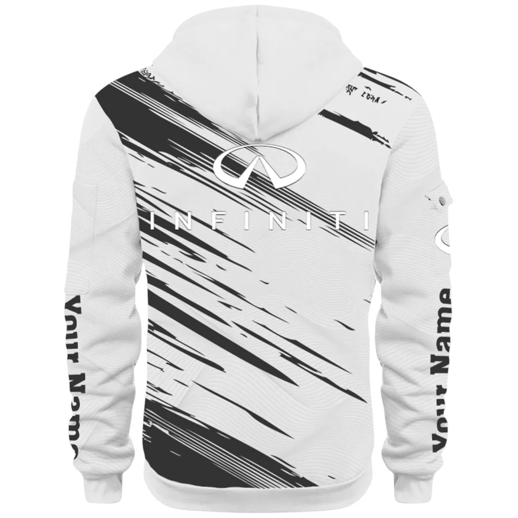 Executive Car Hoodie Half Zip 3D, Lightweight & Casual Comfort Hoodie CAR514 - White - Image 3