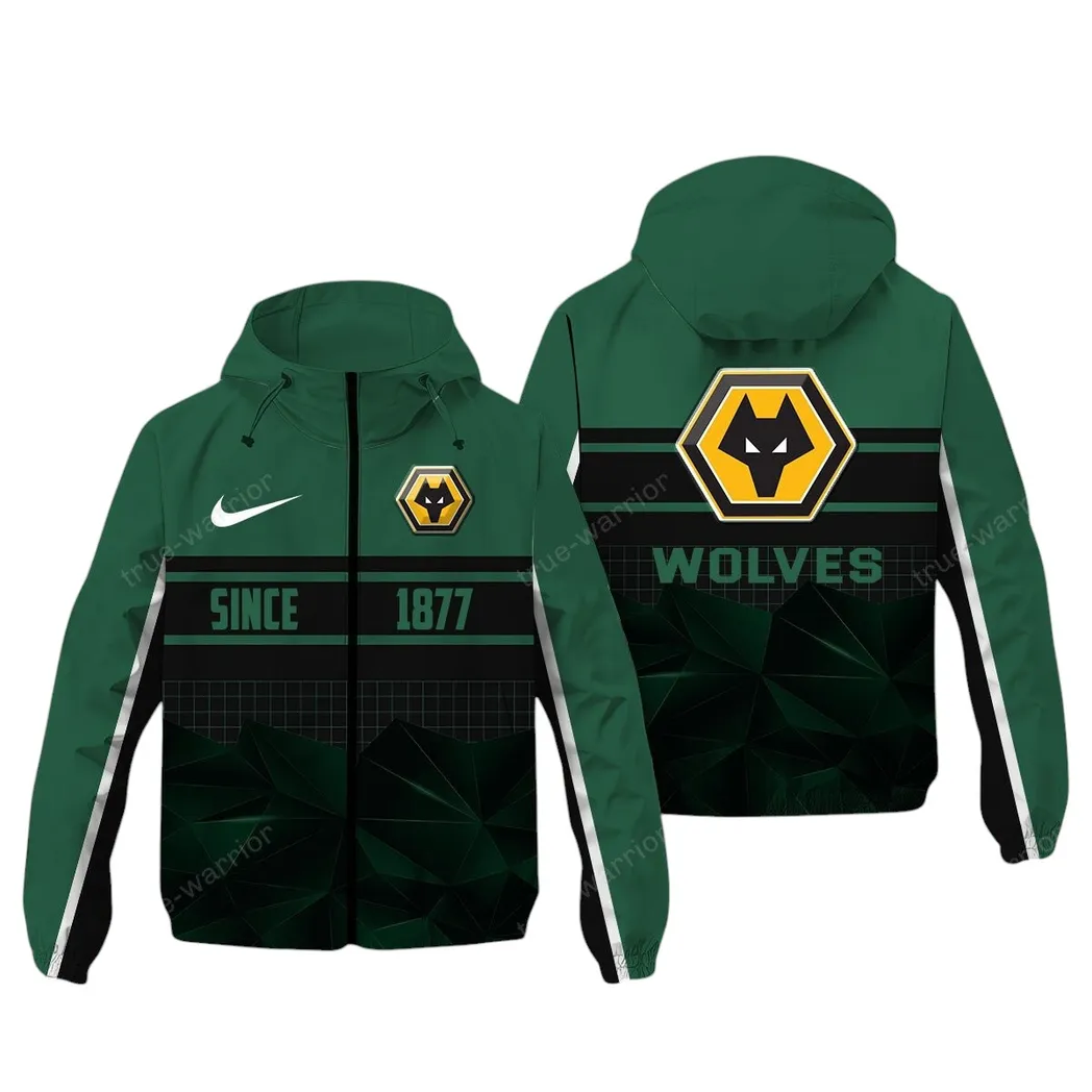Gold-Schwarzer Stolz Windbreaker Jacket, Game Day Waterproof Jacket SPO072 - Green