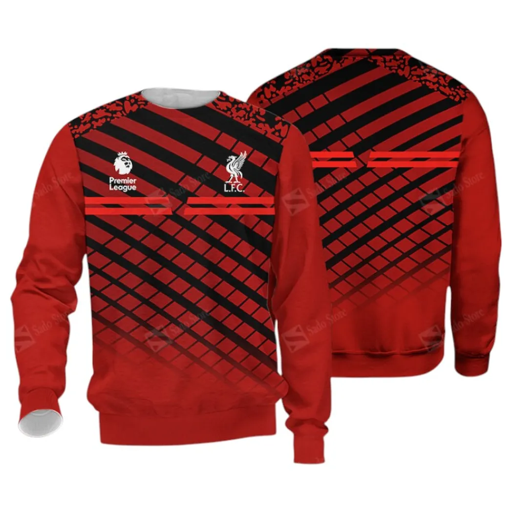 Mersey Red Squad Sweatshirt, Athletic Supporter Fit Sweatshirt EPL400