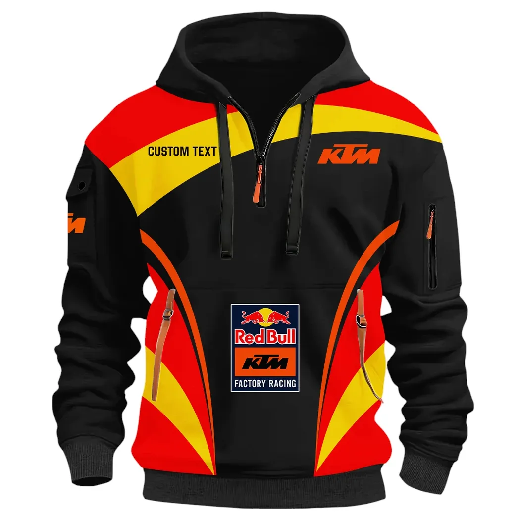 Racing Car Hoodie Half Zip 3D Print, Sporty Urban Look Hoodie CAR514100925006 - Image 2