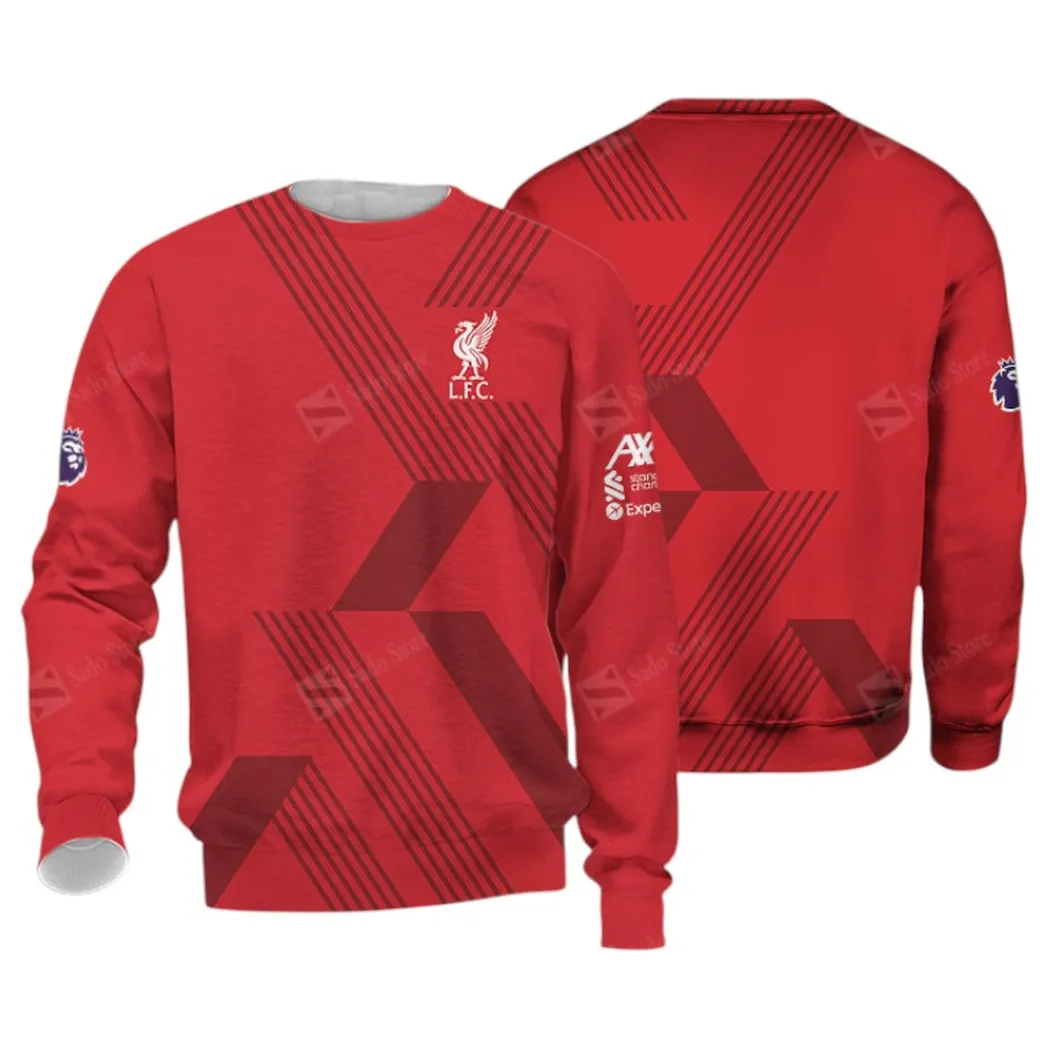 Scouse Red Pride Sweatshirt, Warm-Up Sport Fan Sweatshirt EPL400